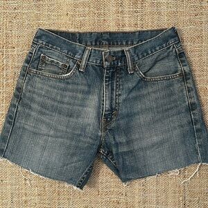 Levi's 501 Denim Jean Shorts Cut Off Blue Size 29